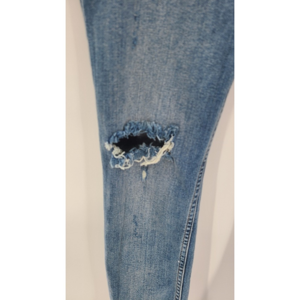 Free People Womens Jeans Size 29 Blue‎ Distressed Frayed Hem Skinny Boho Indie - Picture 3 of 11